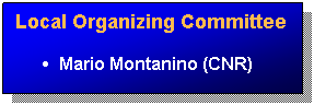 Text Box: Local Organizing Committee
Mario Montanino (CNR)
